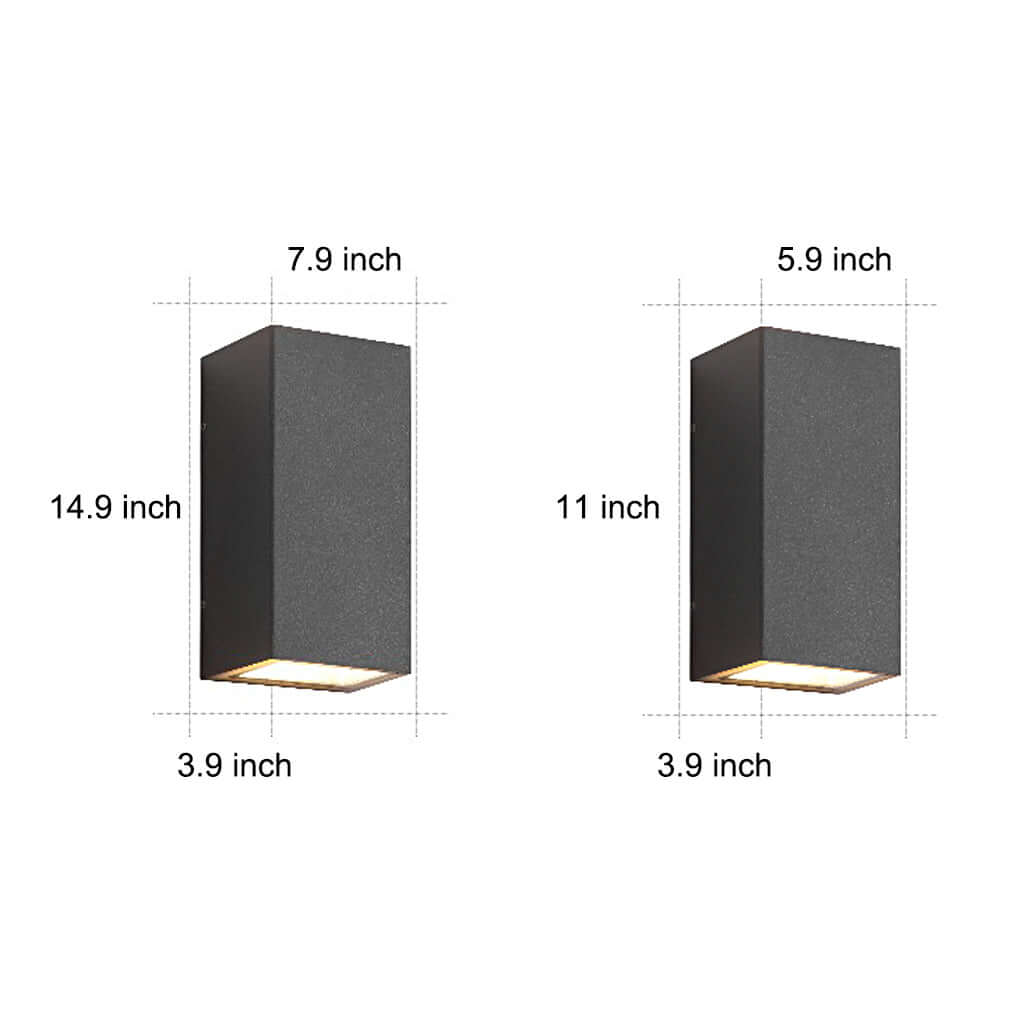 Black up down Wall Light Modern Waterproof LED Light