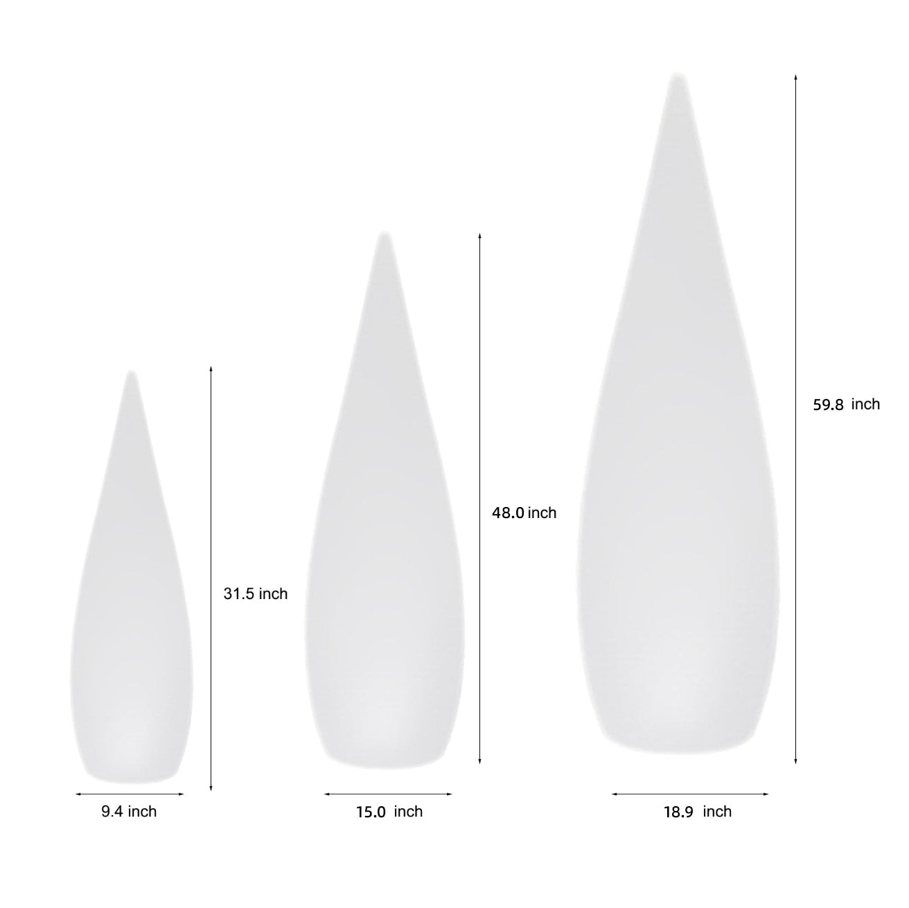 Modern Teardrop Outdoor Light Stylish LED Floor Lamp Landscape Light