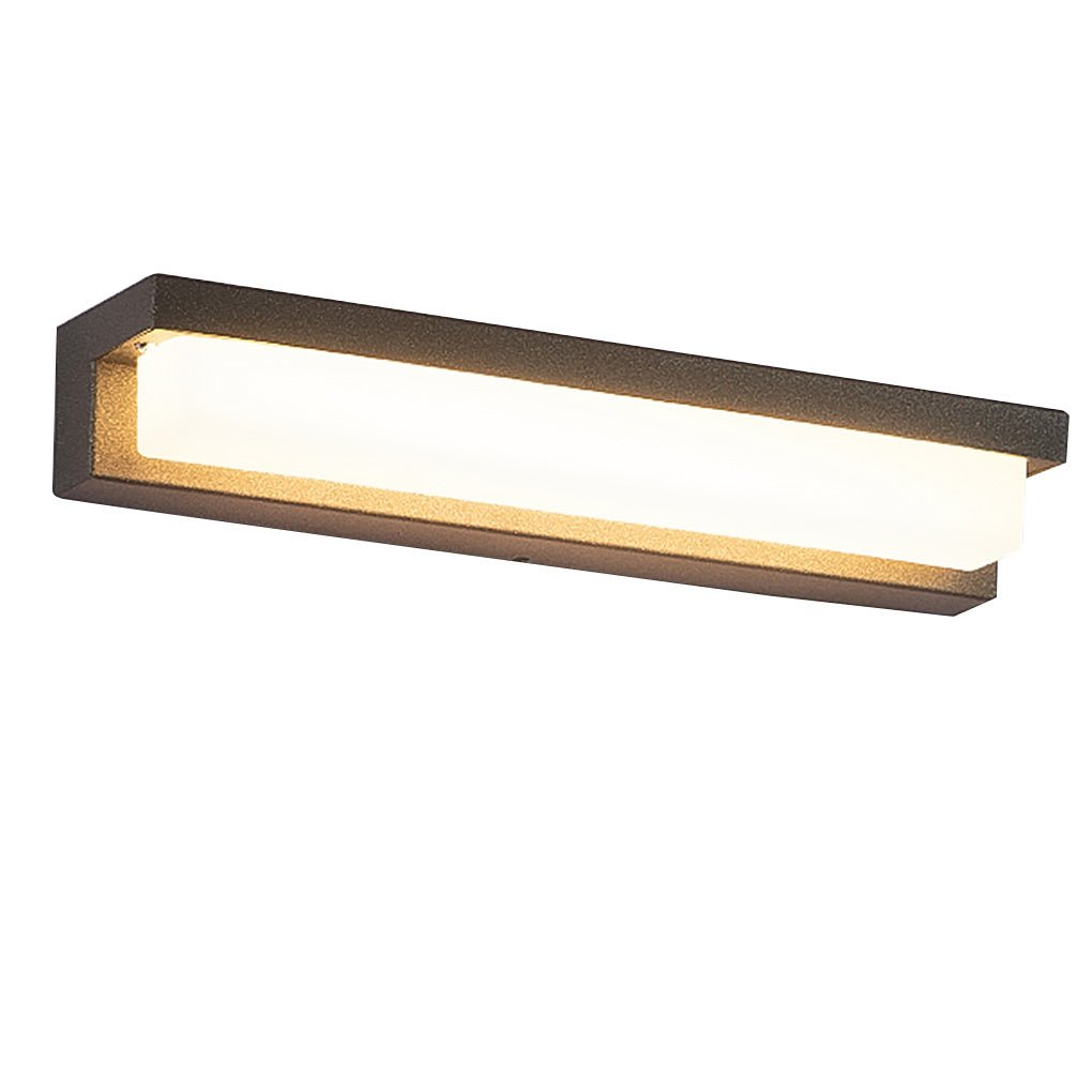 Black Outdoor Porch Lights Rectangular Waterproof Light
