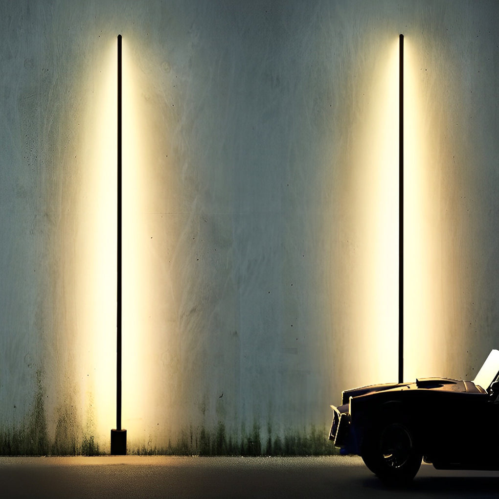Contemporary Outdoor Floor Lamps Waterproof LED Linear Lamp