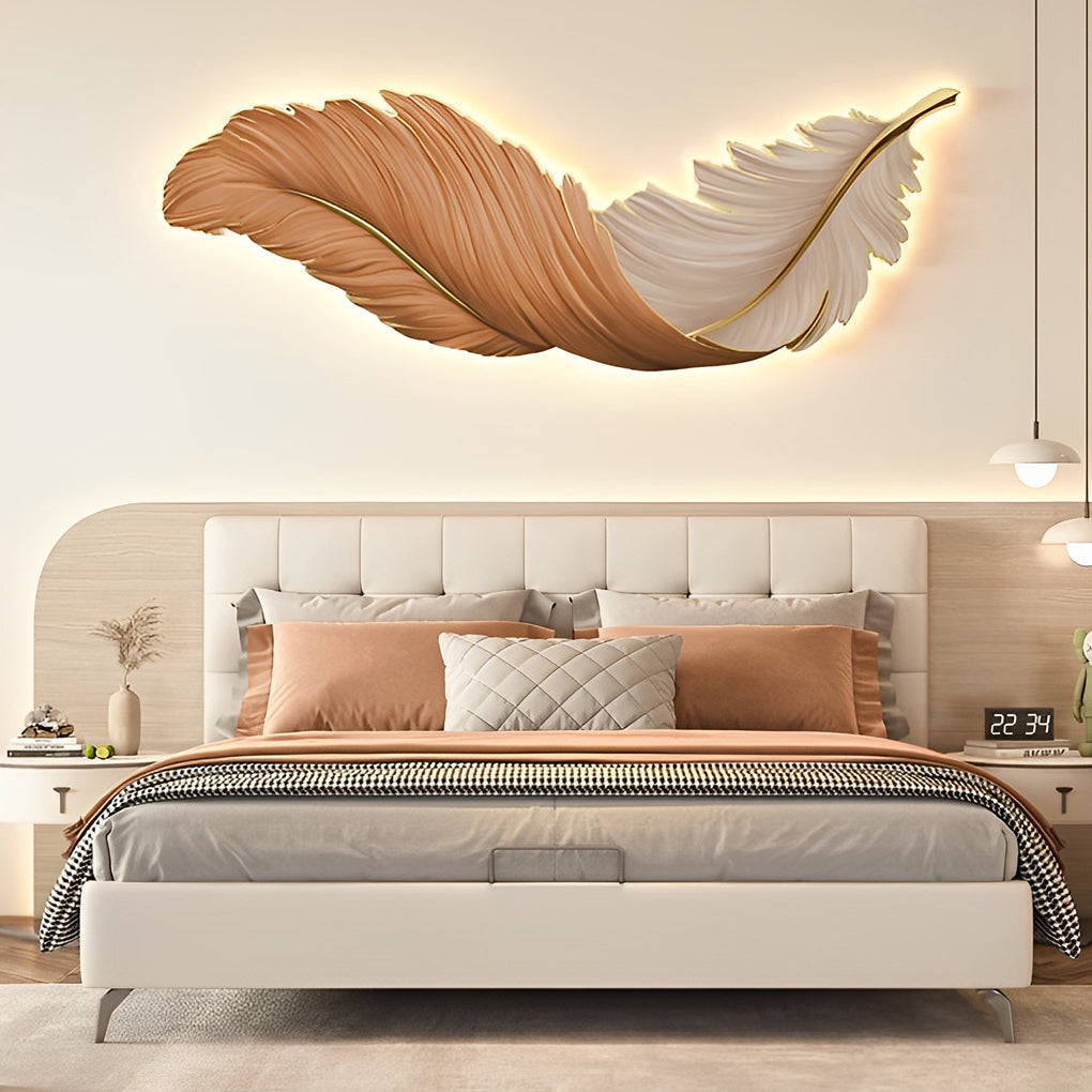 Feather Wall Lamp Modern Luxury Creative LED Art Deco Lamp