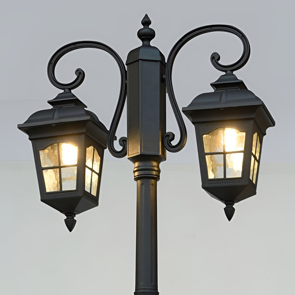 European-Style Outdoor Light Post Waterproof Black Lamp