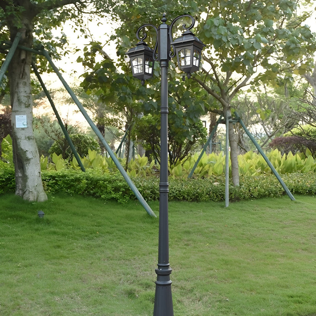 European-Style Outdoor Light Post Waterproof Black Lamp