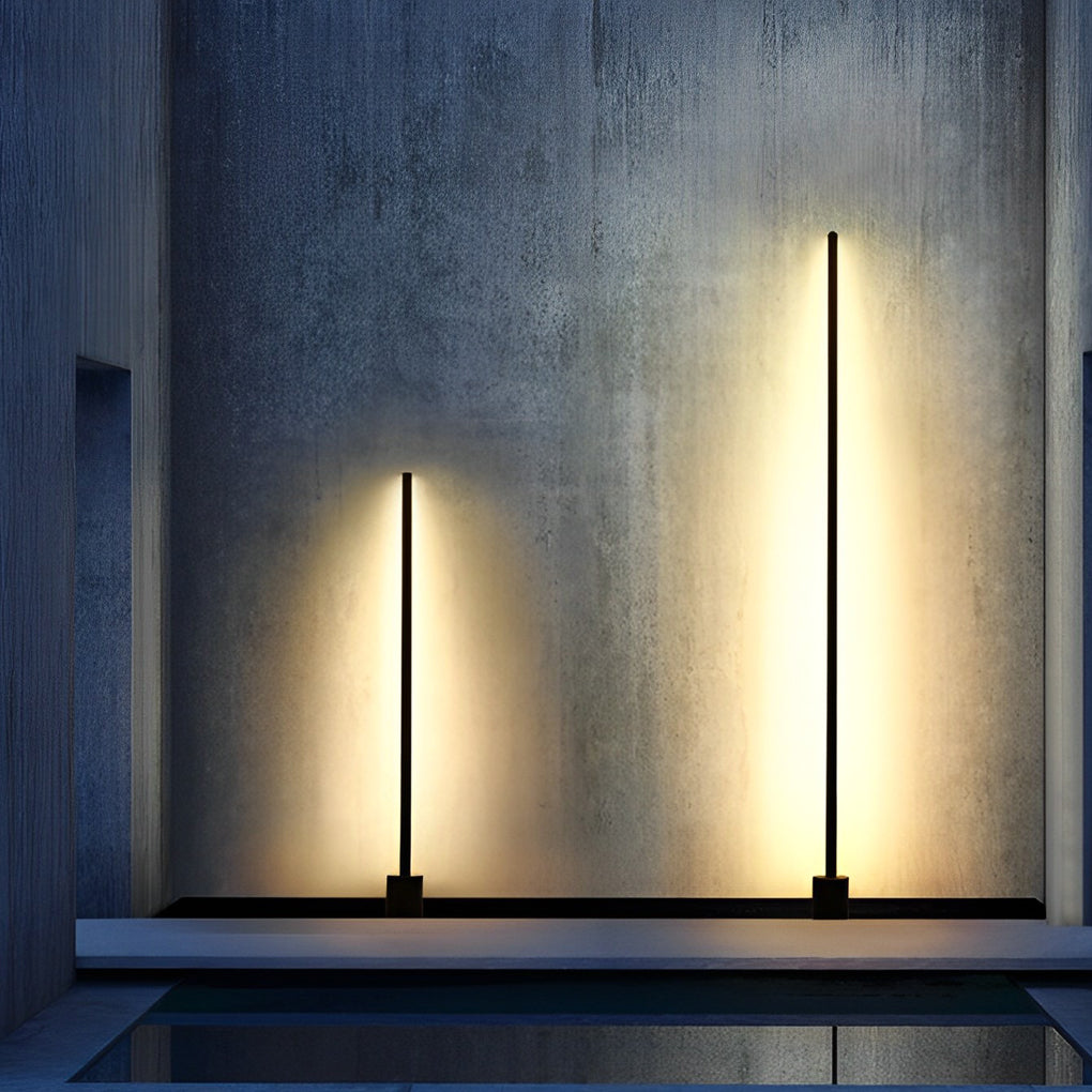 Contemporary Outdoor Floor Lamps Waterproof LED Linear Lamp