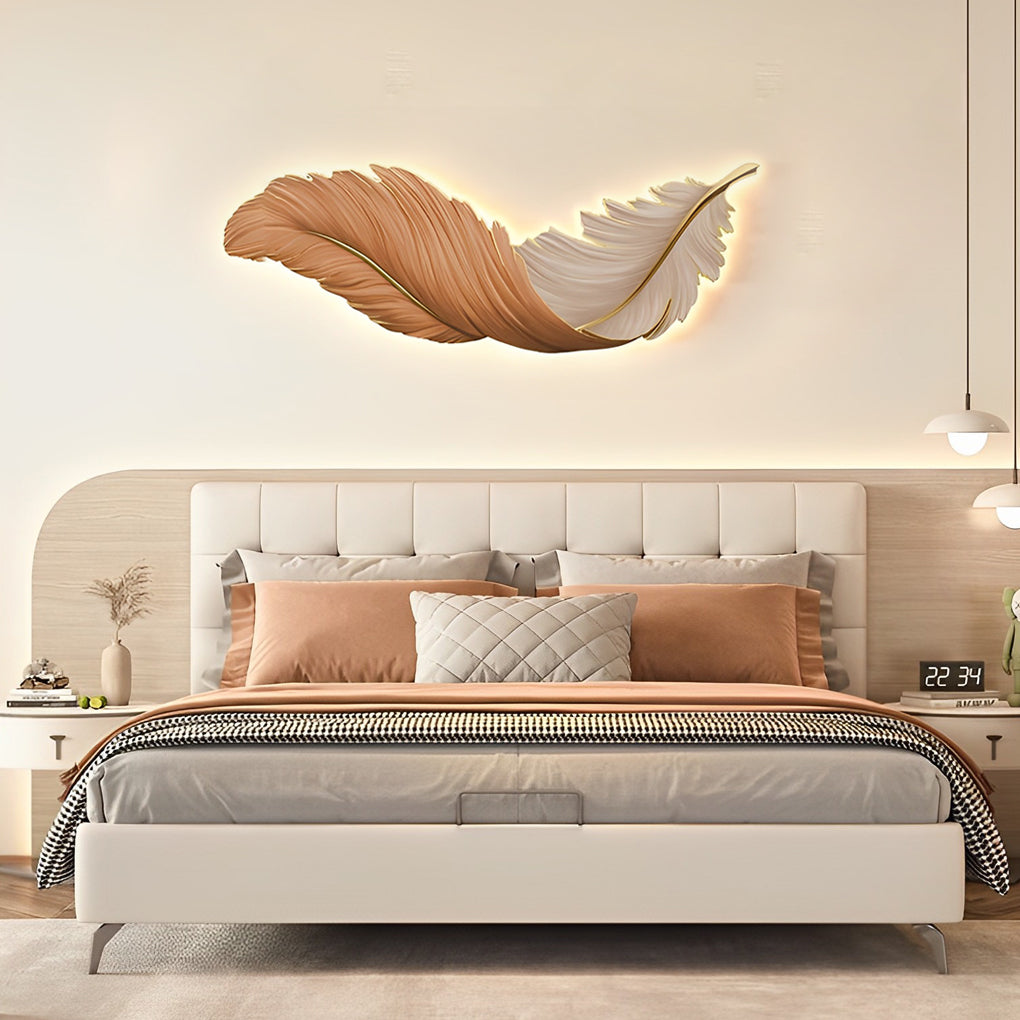 Feather Wall Lamp Modern Luxury Creative LED Art Deco Lamp