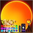 Sunset Lamp, Sun Light Projector for Aesthetic Room Decor,RGB Color Changing Night Light Mood Lighting for Bedroom,Gifts for 