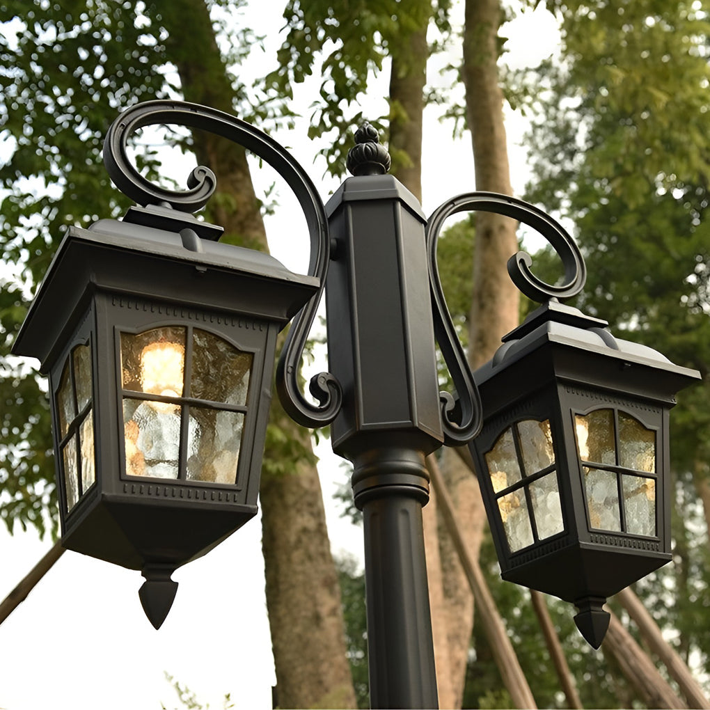 European-Style Outdoor Light Post Waterproof Black Lamp