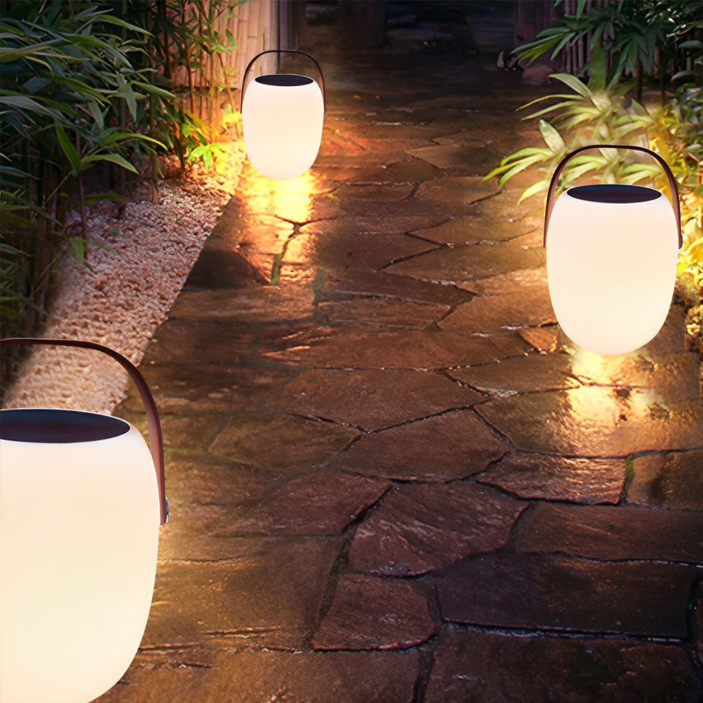 Outdoor Solar Floor Lanterns Portable Lantern LED Light