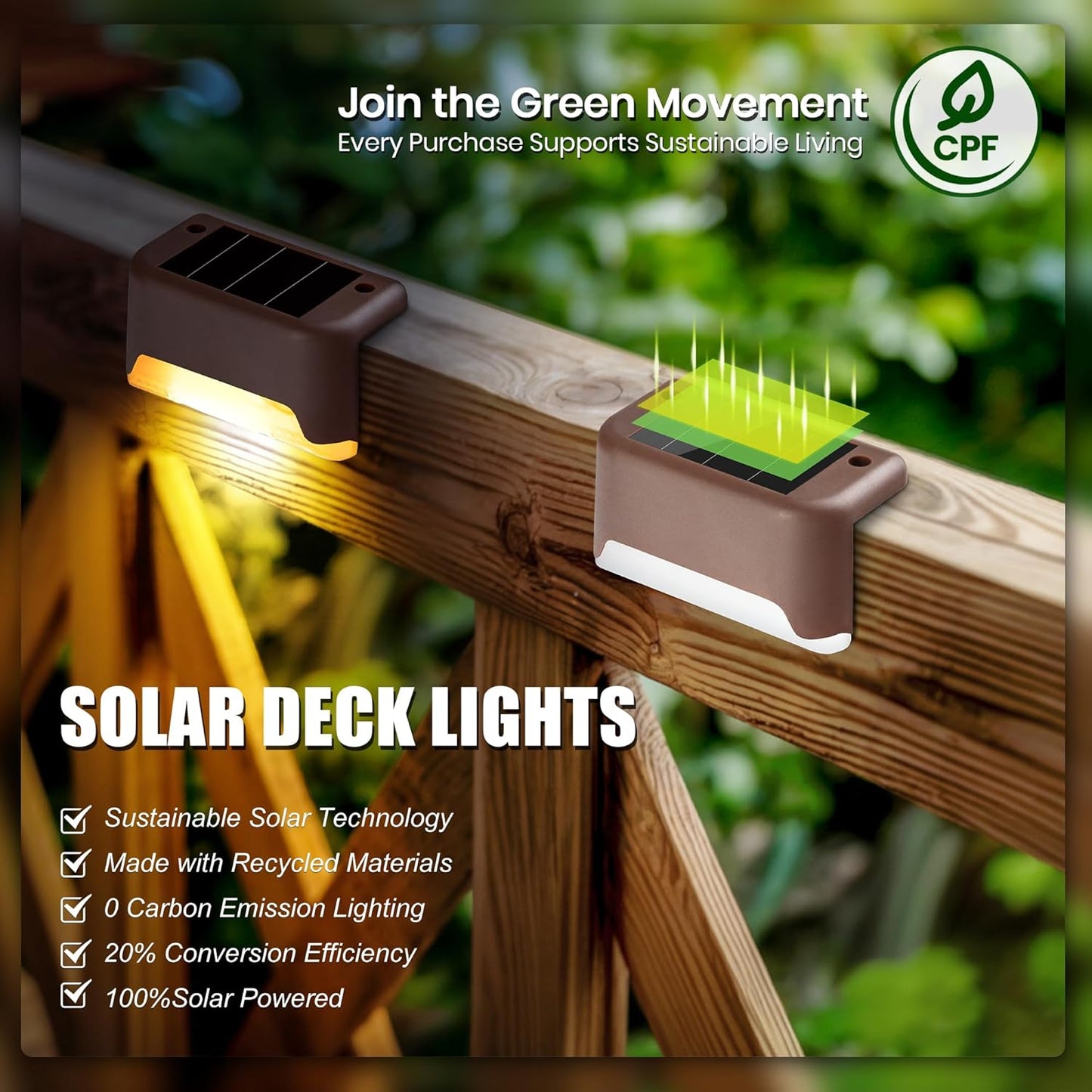 SOLPEX Solar Deck Lights Outdoor 16 Pack,Step Light Waterproof,Warm White