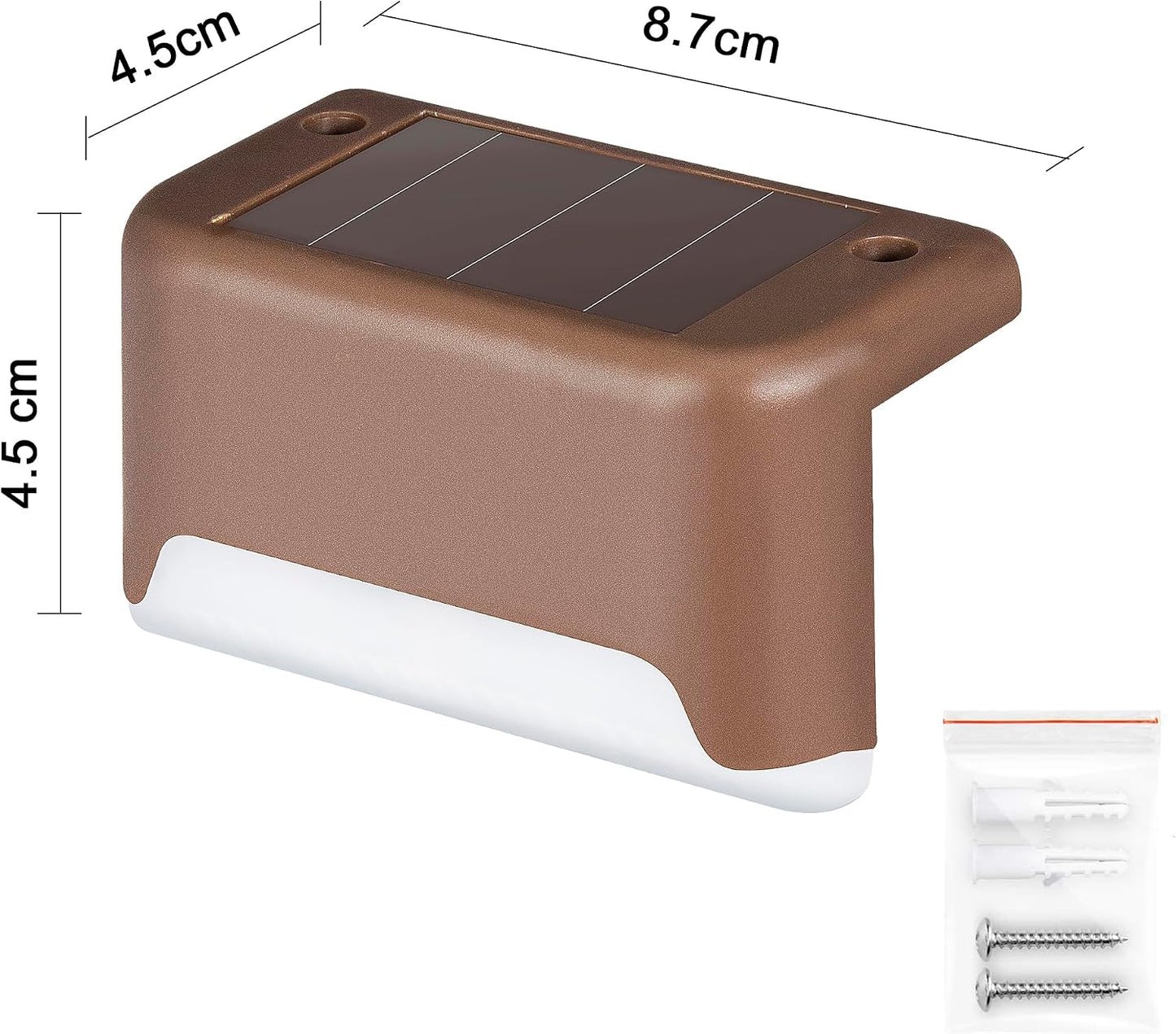 SOLPEX Solar Deck Lights Outdoor 16 Pack,Step Light Waterproof,Warm White