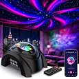 Rossetta Dual Lens Galaxy Star Projector, Aurora Night Light for Bedroom | 58 Light Effects, White Noise, Bluetooth Speaker, 