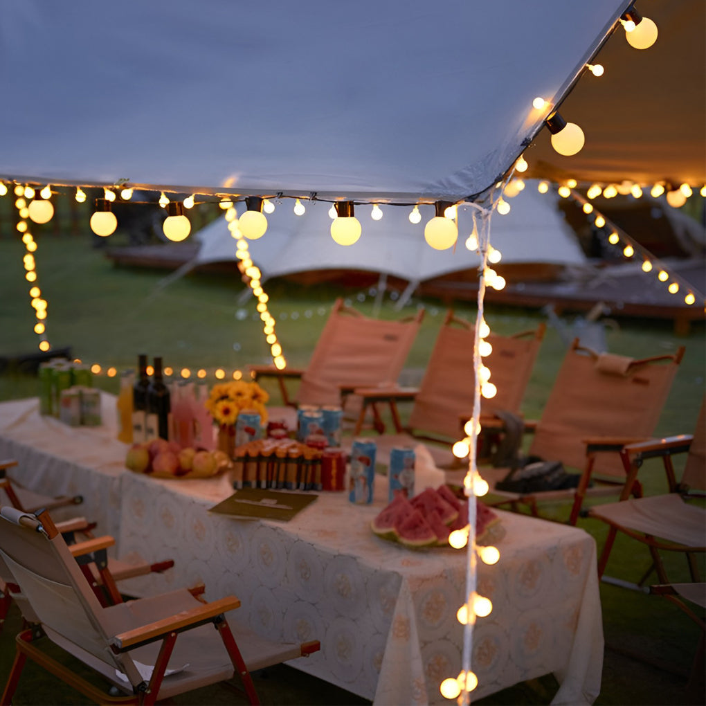 Waterproof LED Solar Powered Outdoor String Camping Decor Lights