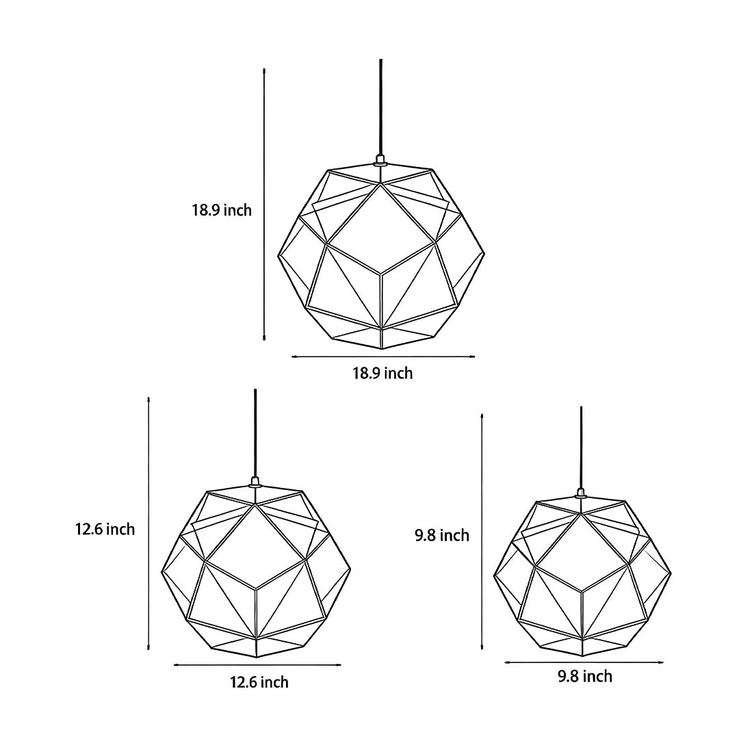 Metal Shade Pendant Light Modern Geometric Ceiling Light