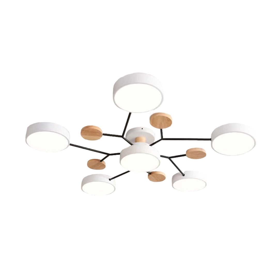 Sputnik Artistic Lights Chandeliers Metal Wood Baby Kids Lights Ceiling Lights
