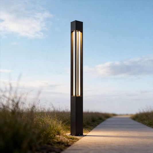 LED Bollard Path Lights Modern Black Landscape Light