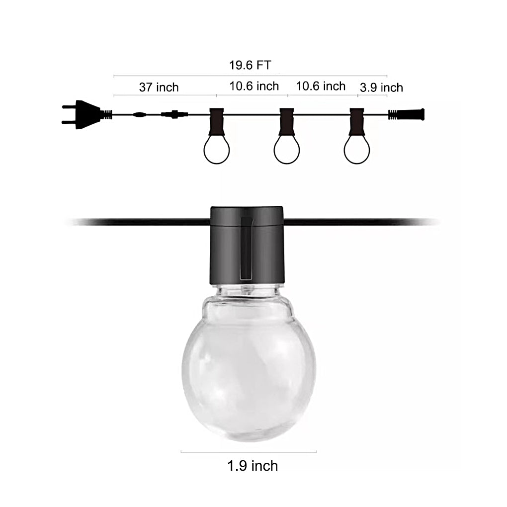 Waterproof LED Solar Powered Outdoor String Camping Decor Lights