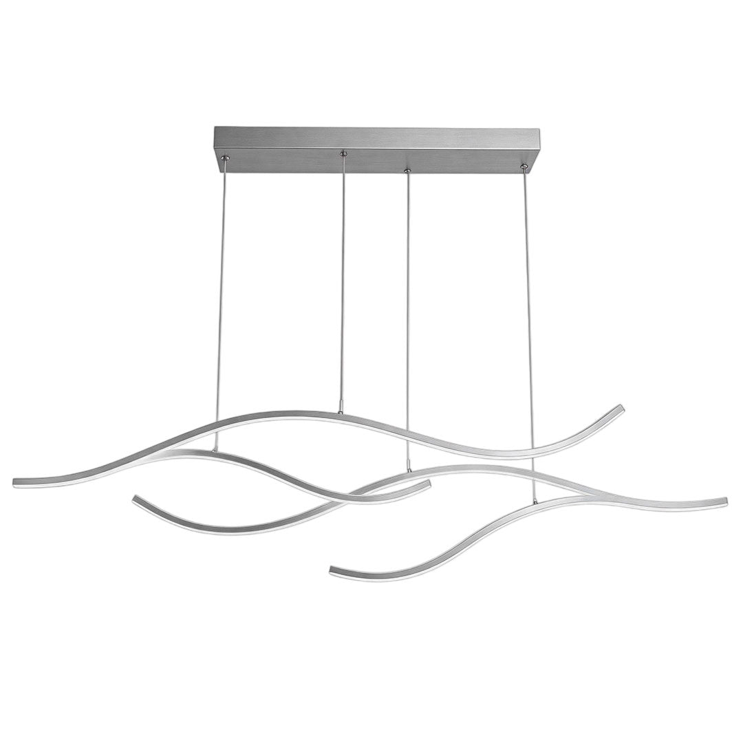 Curved LED Pendant Light Wavy LED Metal Ceiling Light