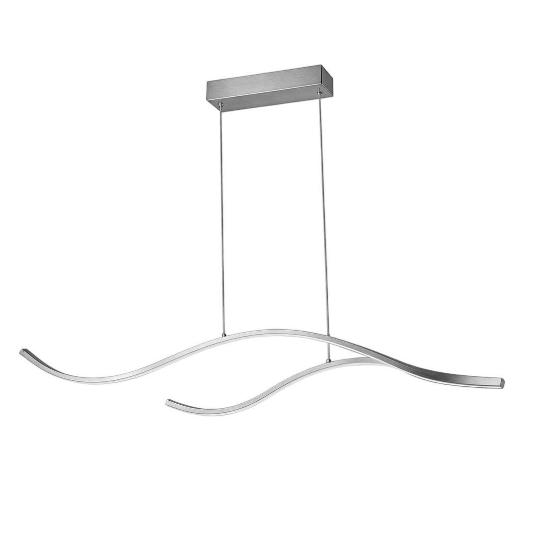 Curved LED Pendant Light Wavy LED Metal Ceiling Light