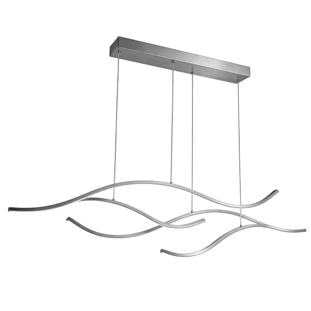 Curved LED Pendant Light Wavy LED Metal Ceiling Light