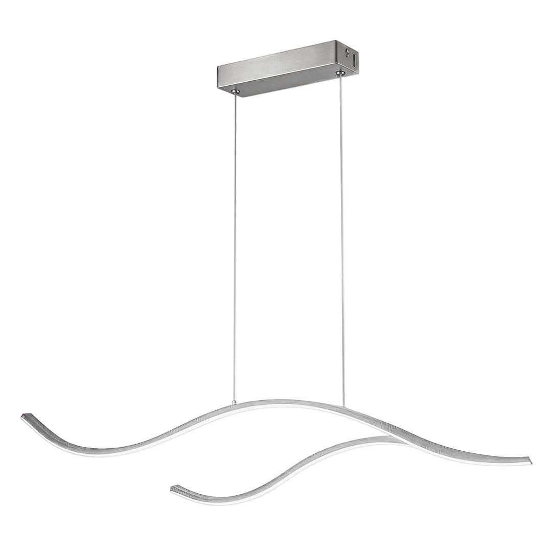 Curved LED Pendant Light Wavy LED Metal Ceiling Light