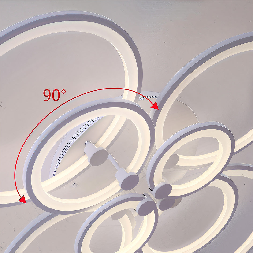 Multi Ring Ceiling Lights Elegant Unique Overlapping Rings Lamp