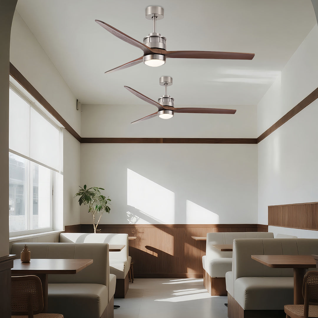 Contemporary Ceiling Fan with Light LED Remote Control Ceiling Fans