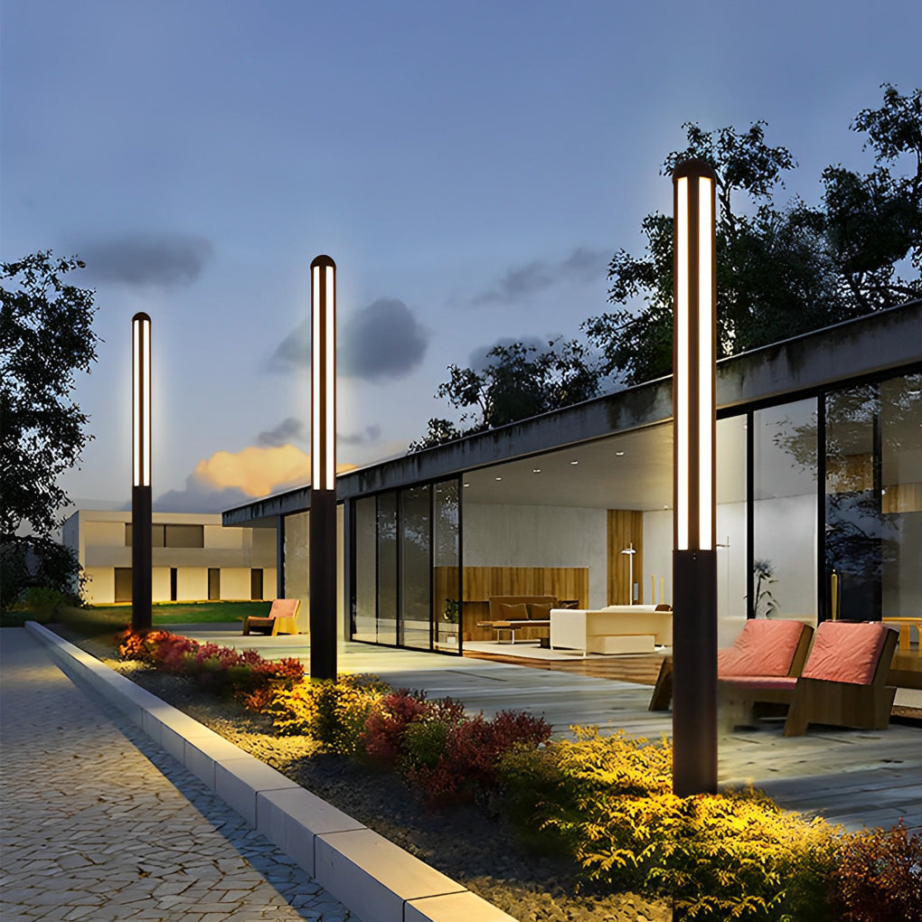 Tall Garden Bollard Light Minimalist Modern Waterproof LED Light