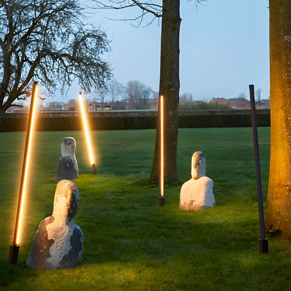 Contemporary Outdoor Floor Lamps Waterproof LED Linear Lamp