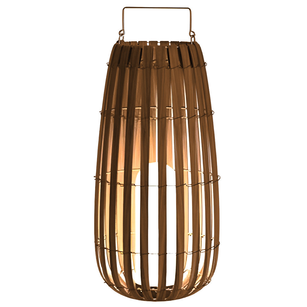 Bamboo Outdoor Lanterns Woven Portable LED Waterproof Light