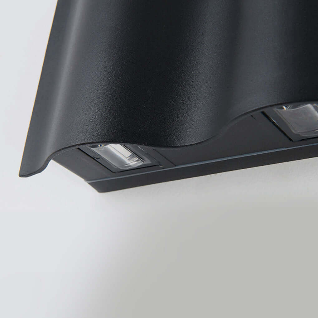 Beam Wall Light Wavy Aluminum Outdoor LED Up-Down Light