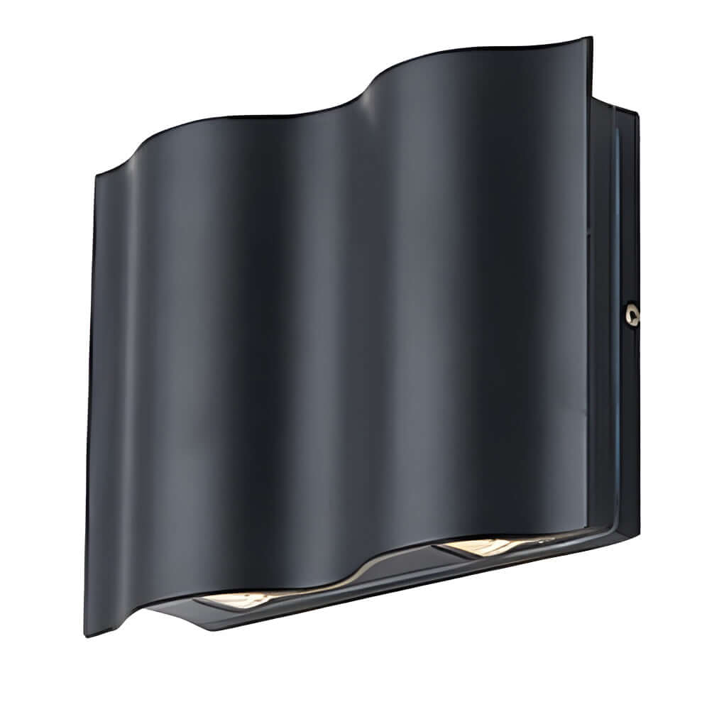 Beam Wall Light Wavy Aluminum Outdoor LED Up-Down Light