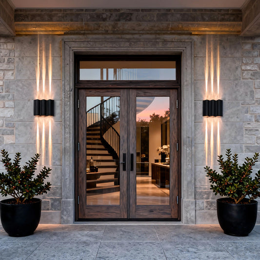 Beam Wall Light Wavy Aluminum Outdoor LED Up-Down Light