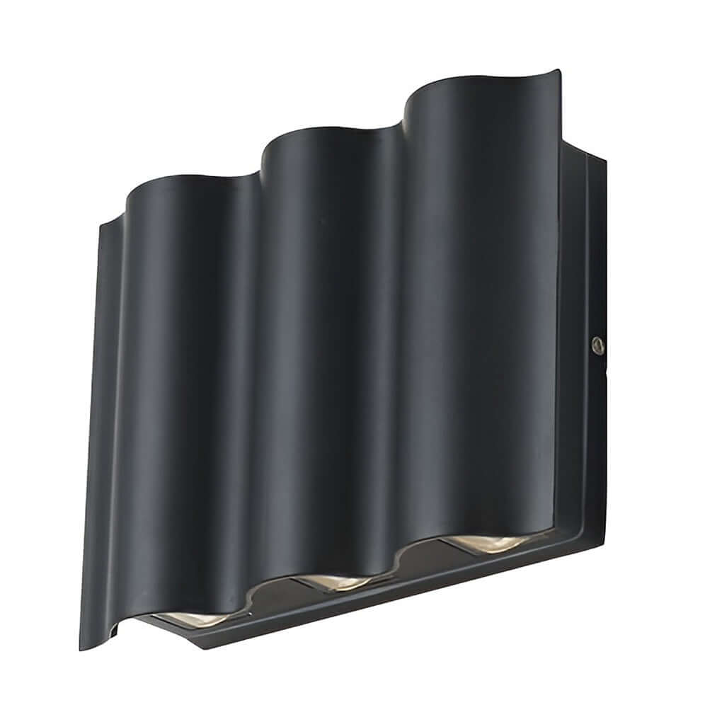 Beam Wall Light Wavy Aluminum Outdoor LED Up-Down Light