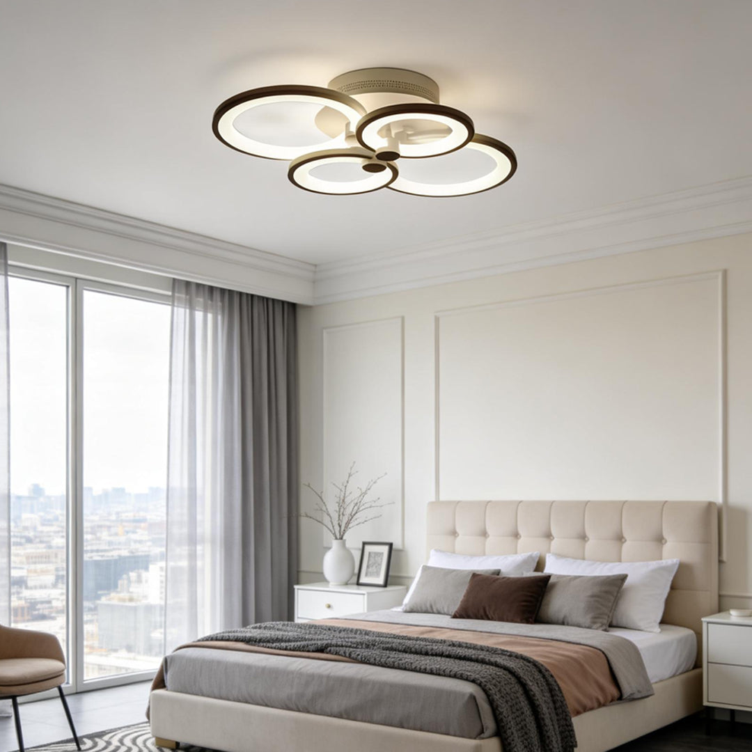 Multi Ring Ceiling Lights Elegant Unique Overlapping Rings Lamp