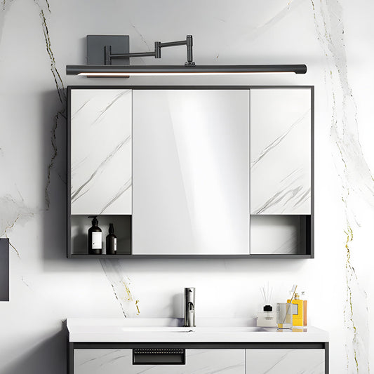 Black Bar Vanity Light Metal Swing Arm Bathroom Light