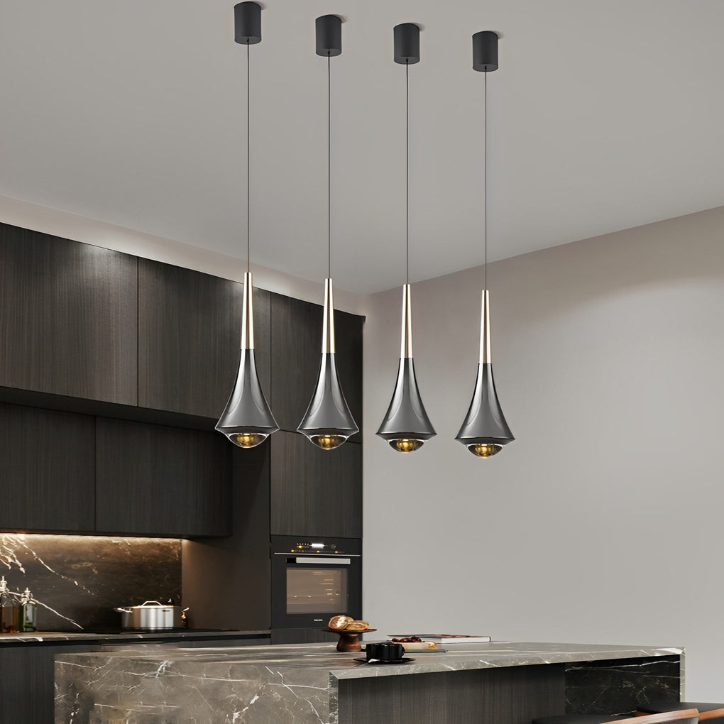 Black Cone Pendant Lights Modern Creative LED Ceiling Light