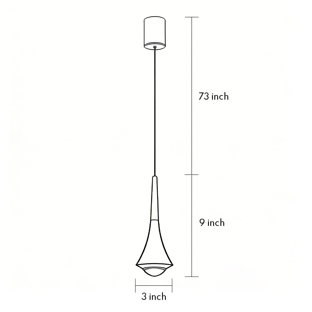 Black Cone Pendant Lights Modern Creative LED Ceiling Light