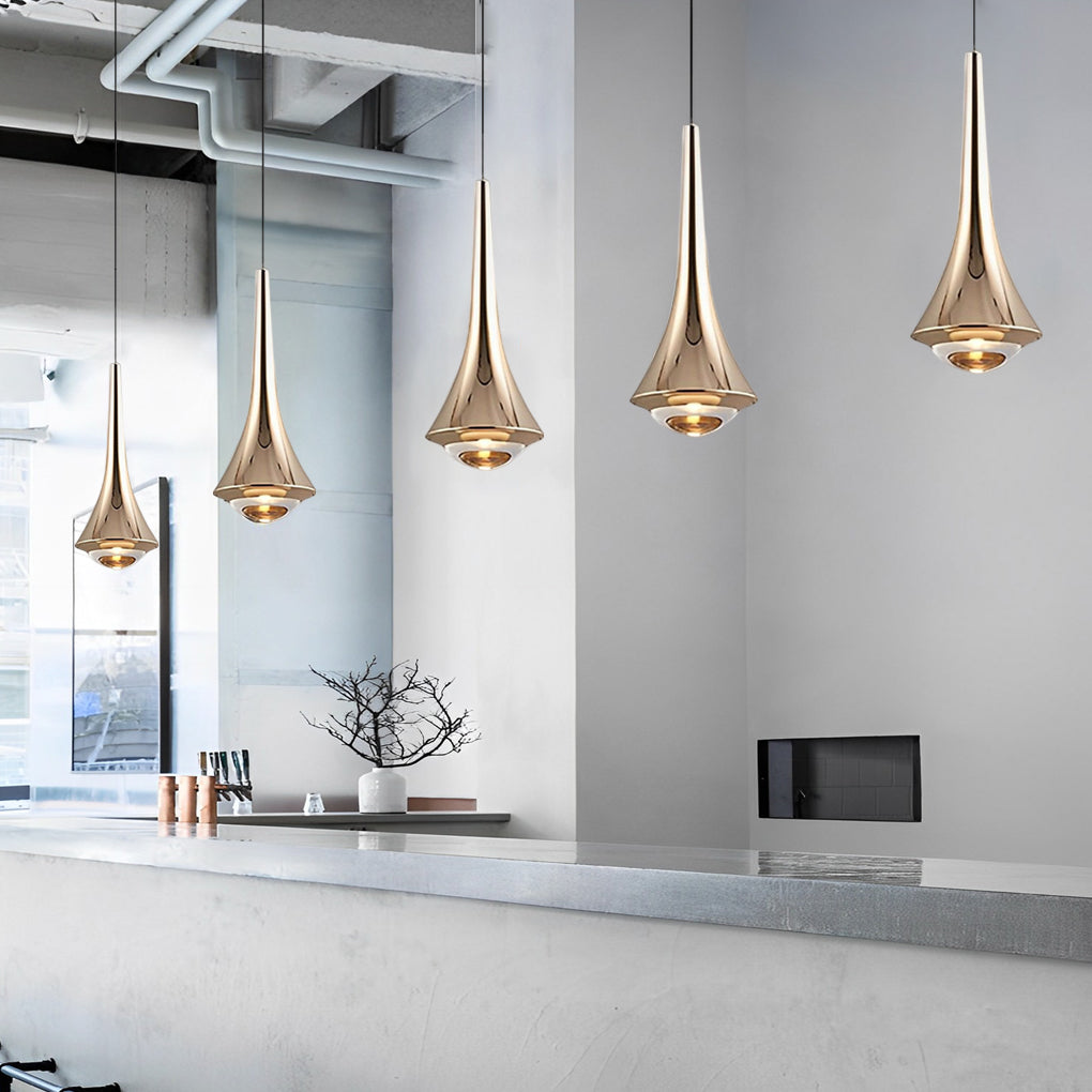Black Cone Pendant Lights Modern Creative LED Ceiling Light