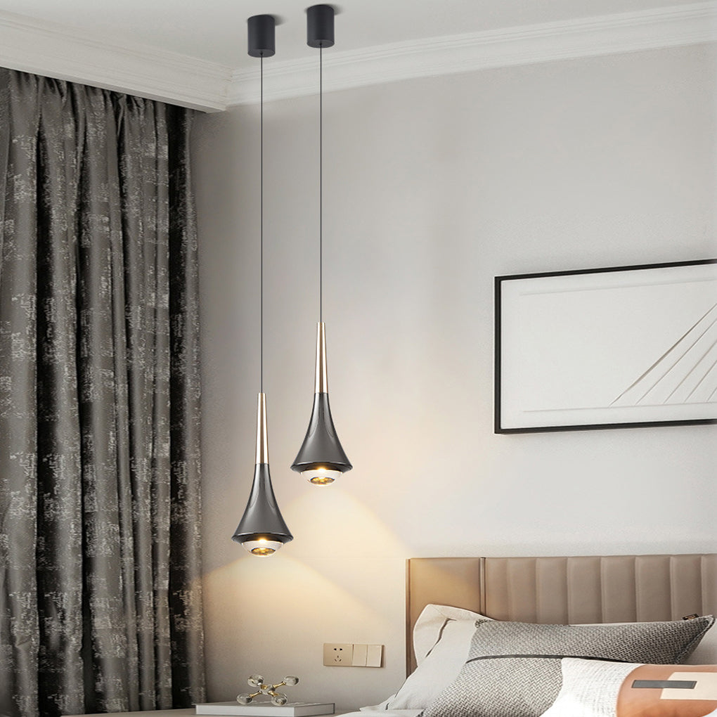 Black Cone Pendant Lights Modern Creative LED Ceiling Light