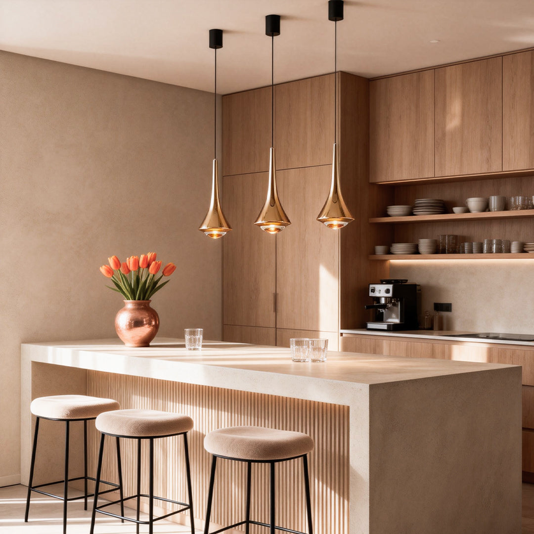 Black Cone Pendant Lights Modern Creative LED Ceiling Light