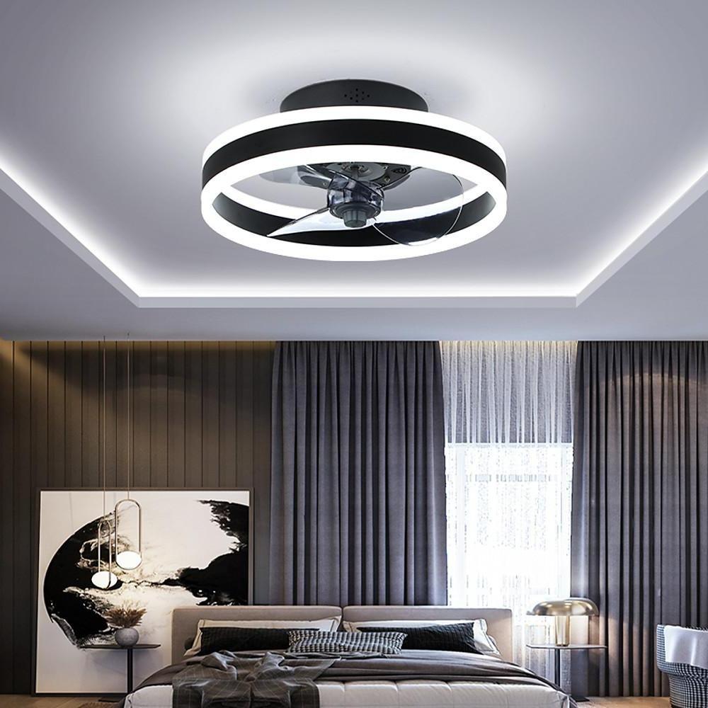 Gold Ceiling Fan with Light Dimmable Modern LED Light
