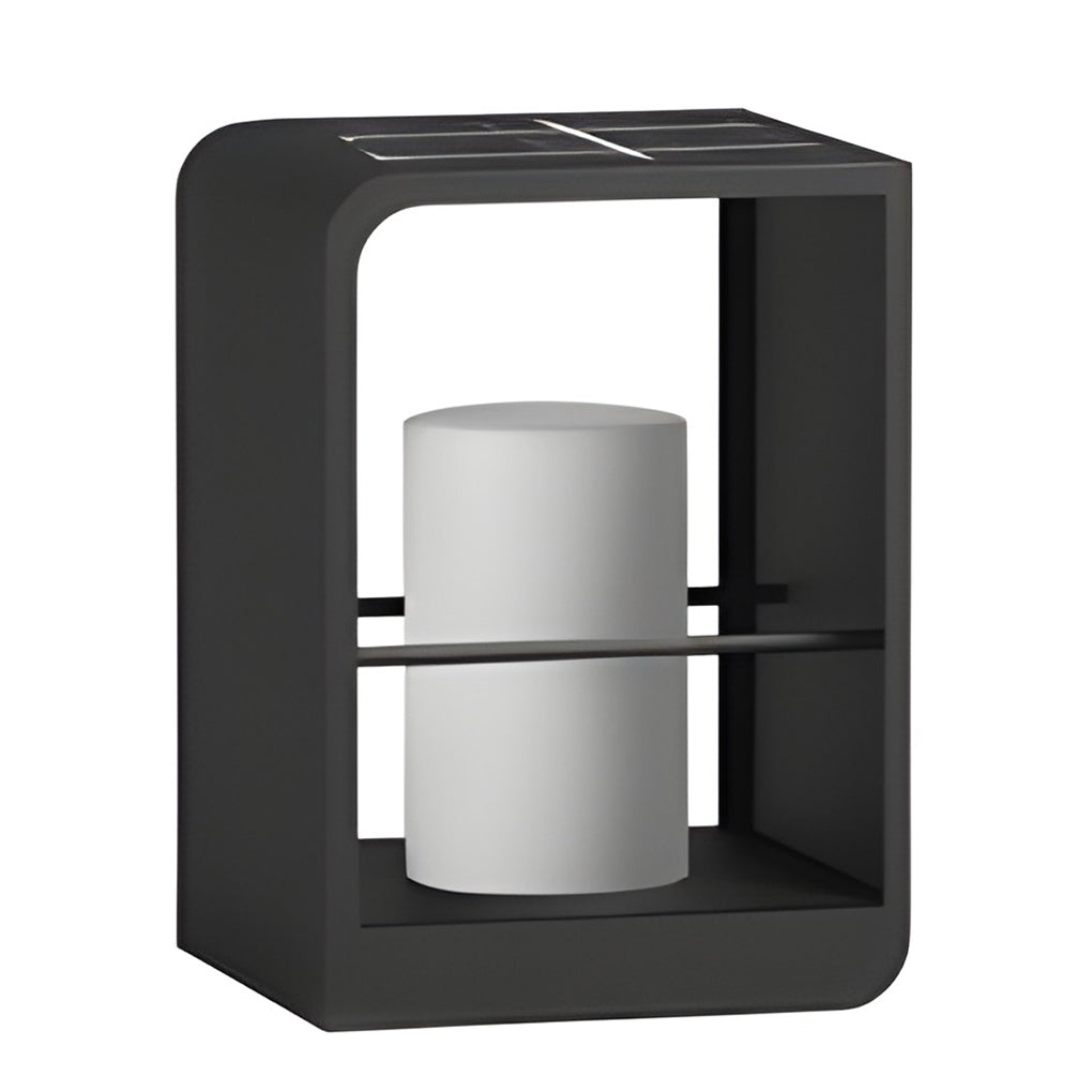 Black Lantern Outdoor Light Rectangular Frame Waterproof Lamp