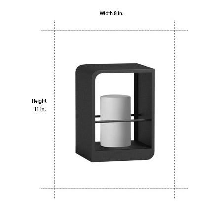 Black Lantern Outdoor Light Rectangular Frame Waterproof Lamp