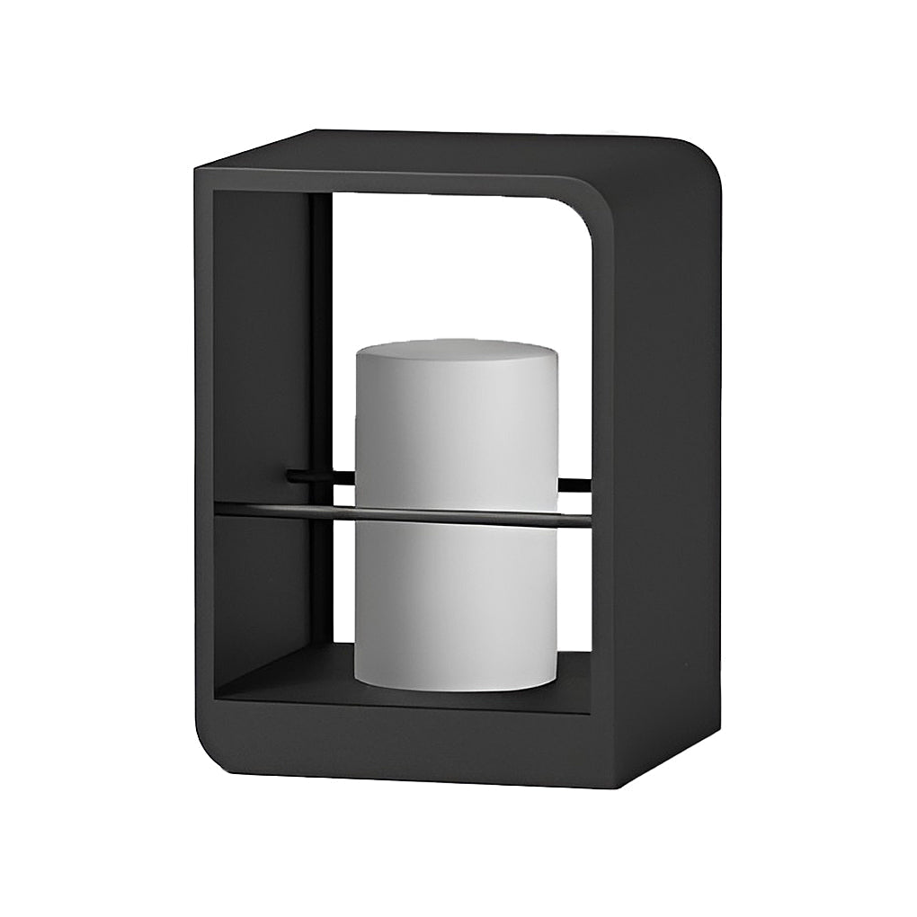 Black Lantern Outdoor Light Rectangular Frame Waterproof Lamp