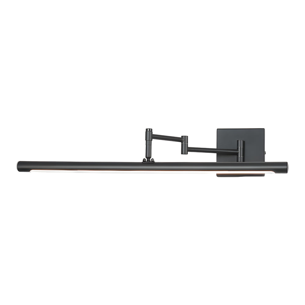 Black Bar Vanity Light Metal Swing Arm Bathroom Light