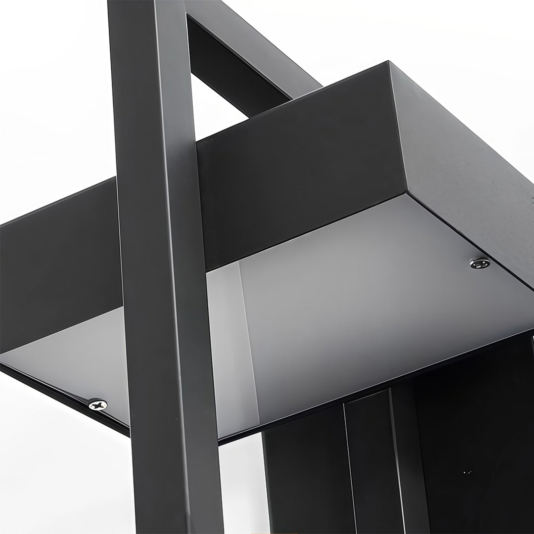 Black Outdoor Wall Sconce Modern Rectangular LED Light