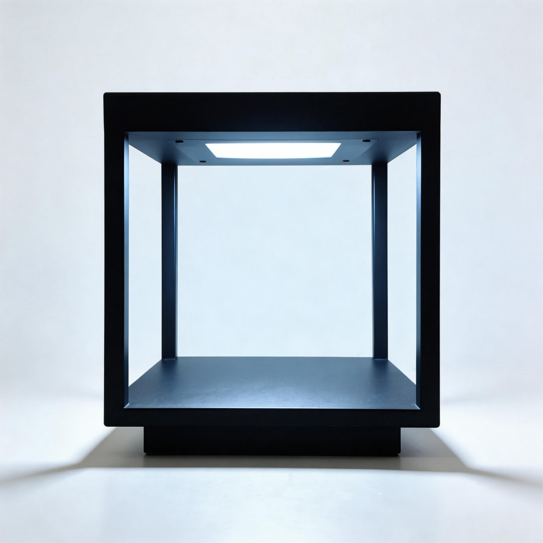 Concrete Pillar Lights Modern Open-Frame Square LED Light