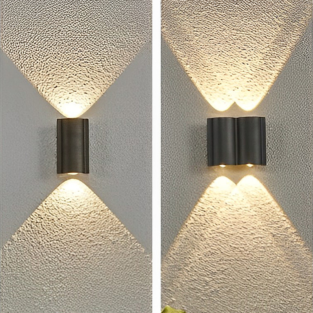 Up and down Outdoor Wall Lights Modern Wave-Shaped LED Light