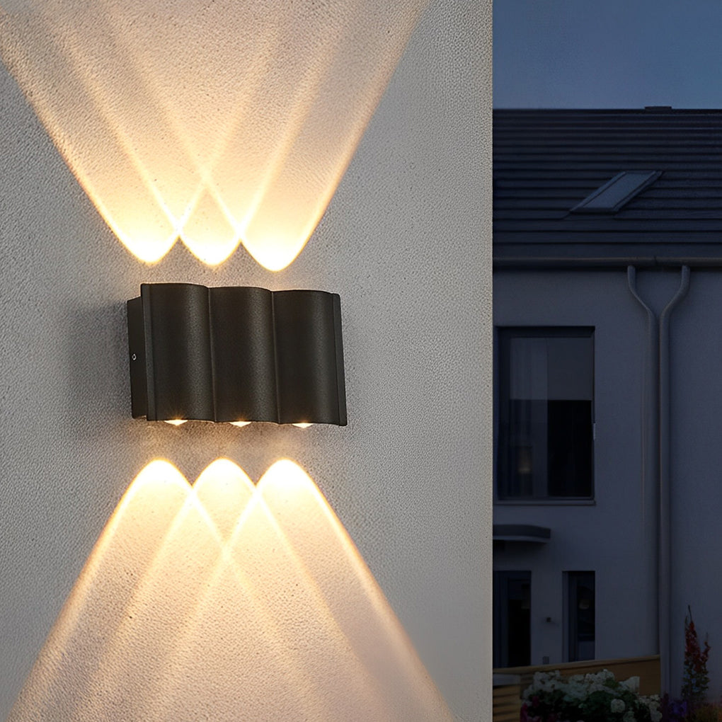 Up and down Outdoor Wall Lights Modern Wave-Shaped LED Light
