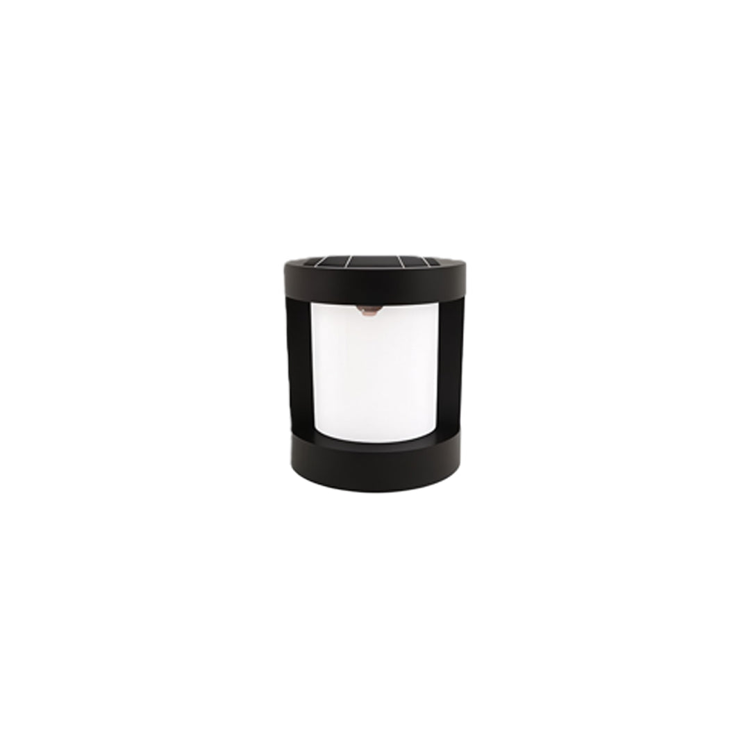 Bollard Landscape Lights Modern Black LED Cylindrical Light